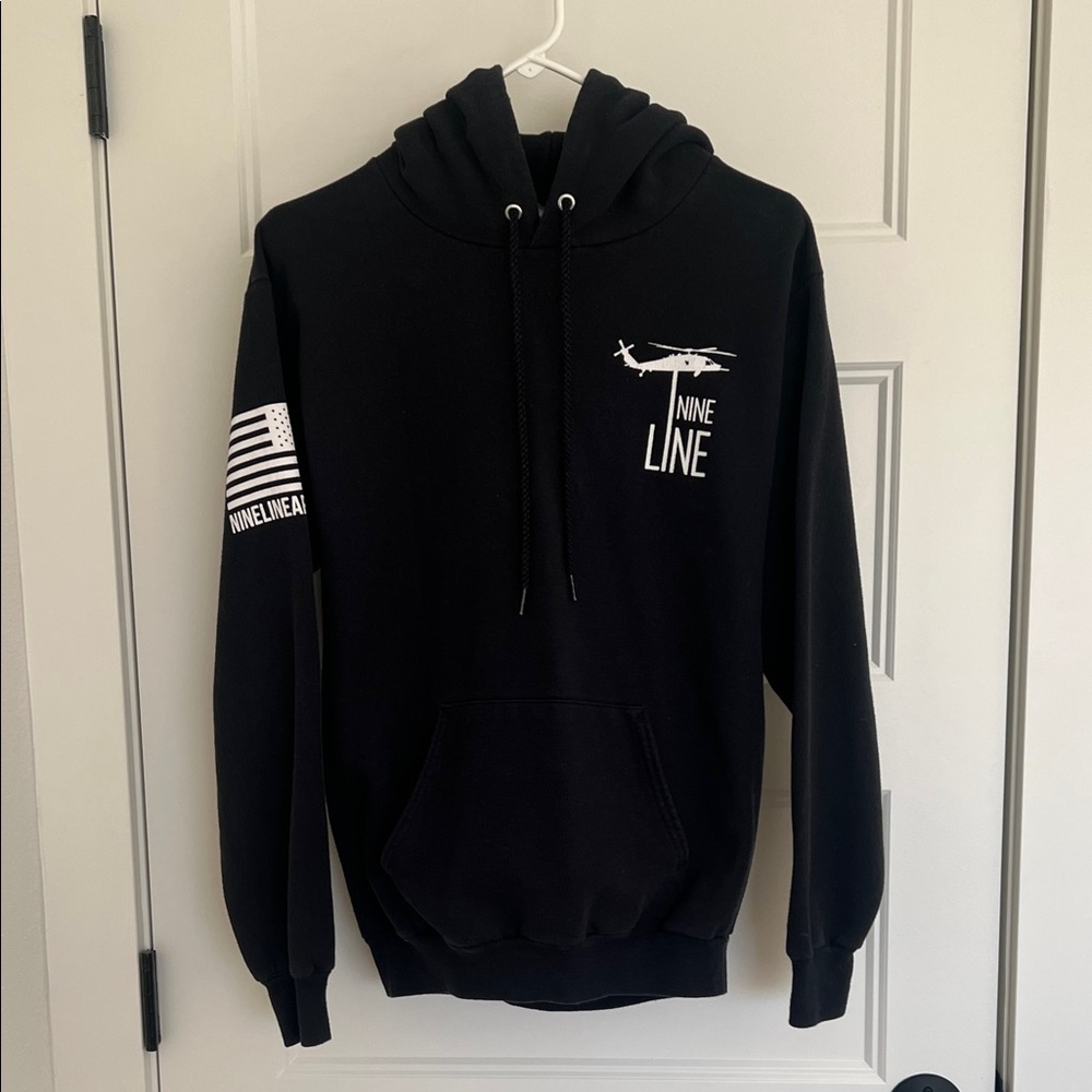 Nine Line Apparel Black Hoodie with Graphic Design